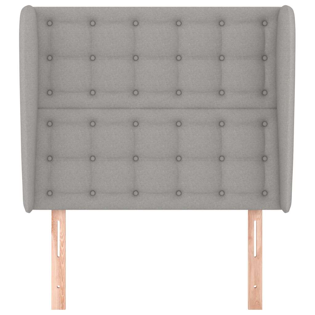 Vidaxl hoofdbord met randen 103x23x118 128 cm stof lichtgrijs