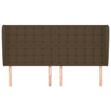 Vidaxl hoofdbord met randen 163x23x118 128 cm stof donkerbruin