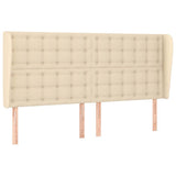 Vidaxl hoofdbord met randen 163x23x118 128 cm stof crèmekleurig