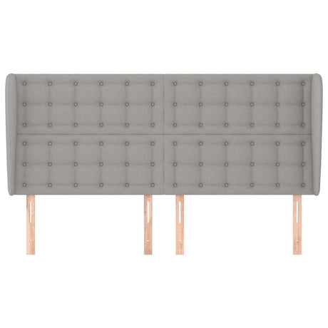 Vidaxl hoofdbord met randen 183x23x118 128 cm stof lichtgrijs
