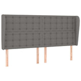 Vidaxl hoofdbord met randen 183x23x118 128 cm stof donkergrijs