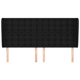 Vidaxl hoofdbord met randen 183x23x118 128 cm stof zwart