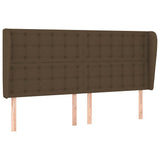 Vidaxl hoofdbord met randen 183x23x118 128 cm stof donkerbruin