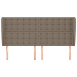 Vidaxl hoofdbord met randen 183x23x118 128 cm stof taupe