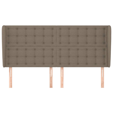 Vidaxl hoofdbord met randen 183x23x118 128 cm stof taupe