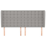 Vidaxl hoofdbord met randen 203x23x118 128 cm stof lichtgrijs