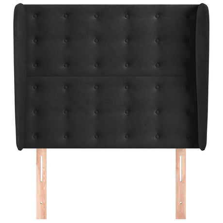 Vidaxl hoofdbord met randen 83x23x118 128 cm fluweel zwart
