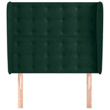 Vidaxl hoofdbord met randen 83x23x118 128 cm fluweel donkergroen
