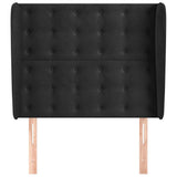 Vidaxl hoofdbord met randen 93x23x118 128 cm fluweel zwart