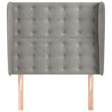 Vidaxl hoofdbord met randen 103x23x118 128 cm fluweel lichtgrijs