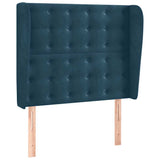 Vidaxl hoofdbord met randen 103x23x118 128 cm fluweel donkerblauw