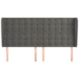 Vidaxl hoofdbord met randen 163x23x118 128 cm fluweel donkergrijs