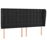 Vidaxl hoofdbord met randen 163x23x118 128 cm fluweel zwart