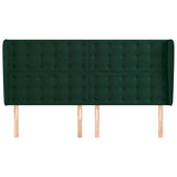 Vidaxl hoofdbord met randen 203x23x118 128 cm fluweel donkergroen