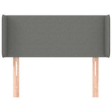 Vidaxl hoofdbord met randen 93x16x78 88 cm stof donkergrijs