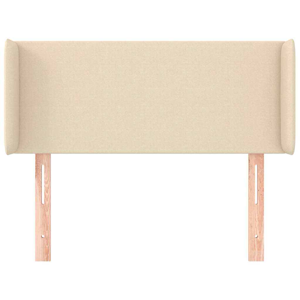 Vidaxl hoofdbord met randen 103x16x78 88 cm stof crèmekleurig