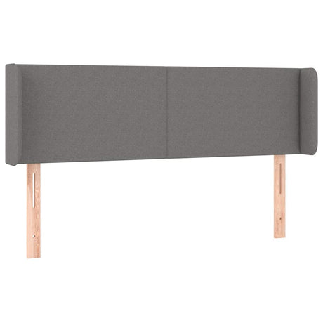 Vidaxl hoofdbord met randen 147x16x78 88 cm stof donkergrijs