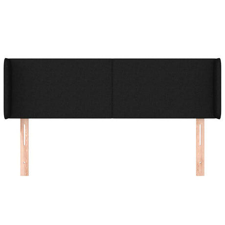 Vidaxl hoofdbord met randen 147x16x78 88 cm stof zwart