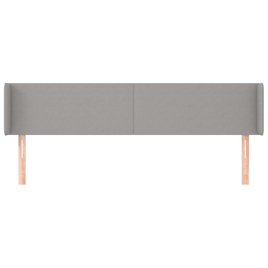 Vidaxl hoofdbord met randen 163x16x78 88 cm stof lichtgrijs