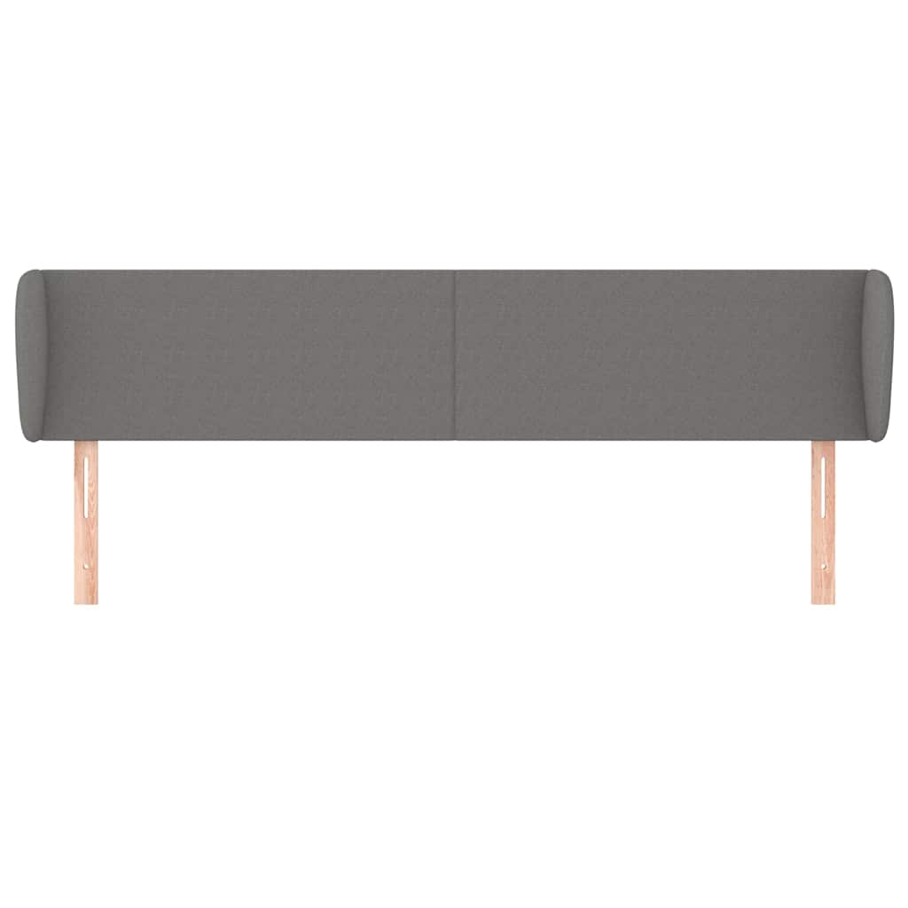 Vidaxl hoofdbord met randen 163x16x78 88 cm stof donkergrijs