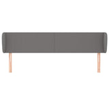 Vidaxl hoofdbord met randen 163x16x78 88 cm stof donkergrijs