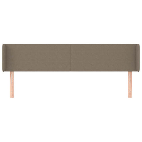 Vidaxl hoofdbord met randen 163x16x78 88 cm stof taupe