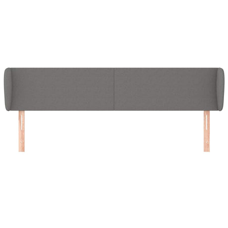 Vidaxl hoofdbord met randen 203x16x78 88 cm stof donkergrijs