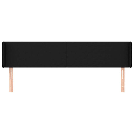 Vidaxl hoofdbord met randen 203x16x78 88 cm stof zwart