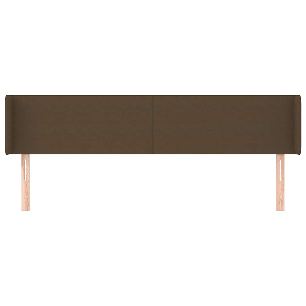 Vidaxl hoofdbord met randen 203x16x78 88 cm stof donkerbruin