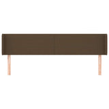 Vidaxl hoofdbord met randen 203x16x78 88 cm stof donkerbruin