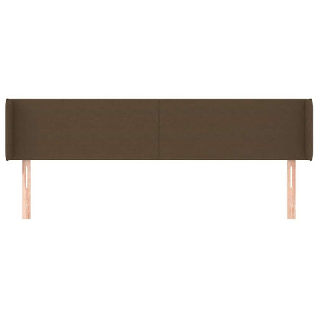 Vidaxl hoofdbord met randen 203x16x78 88 cm stof donkerbruin