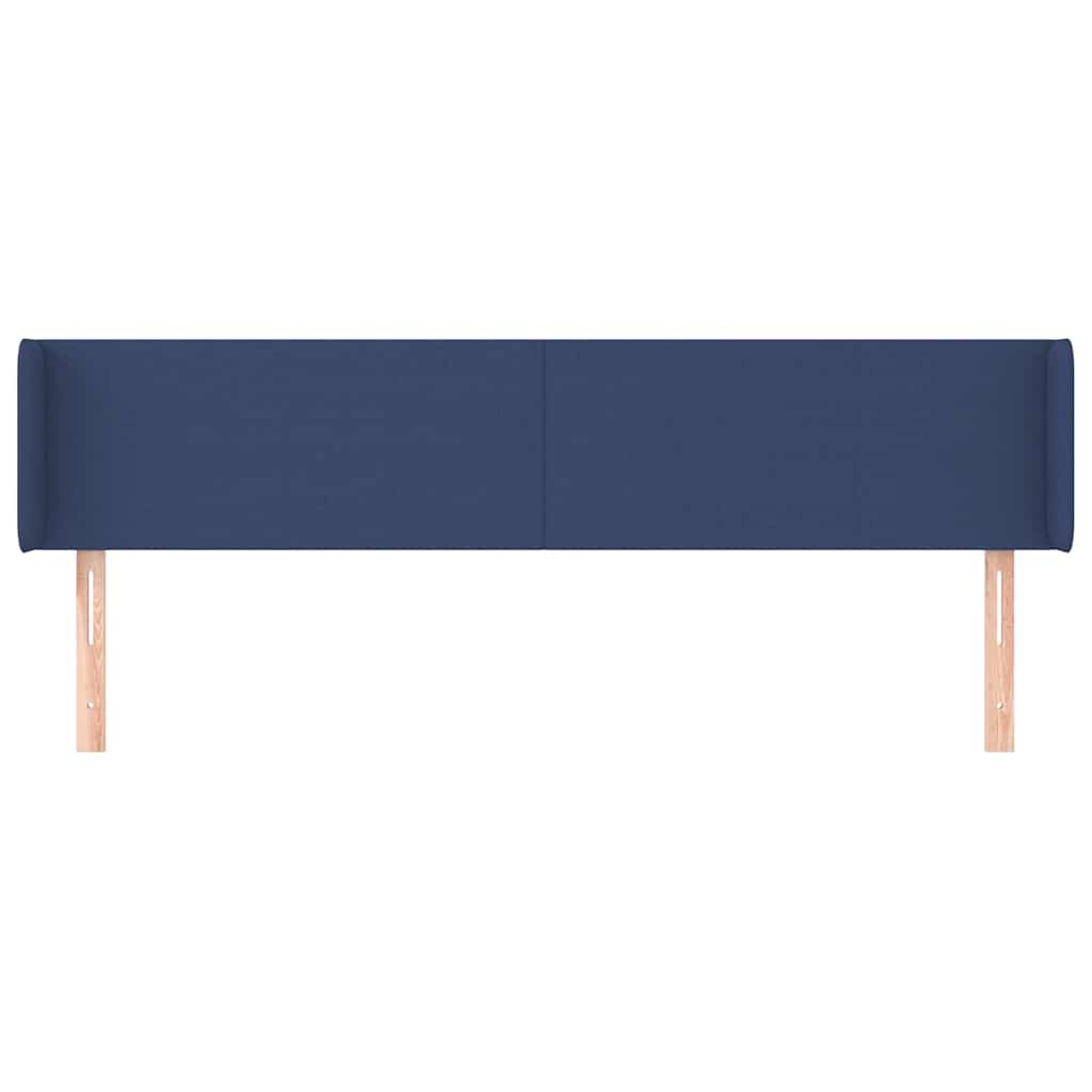 Vidaxl hoofdbord met randen 203x16x78 88 cm stof blauw