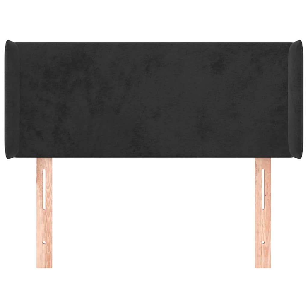 Vidaxl hoofdbord met randen 83x16x78 88 cm fluweel zwart