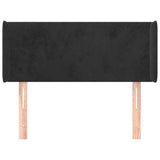 Vidaxl hoofdbord met randen 83x16x78 88 cm fluweel zwart