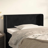 Vidaxl hoofdbord met randen 83x16x78 88 cm fluweel zwart