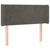 Vidaxl hoofdbord met randen 93x16x78 88 cm fluweel donkergrijs