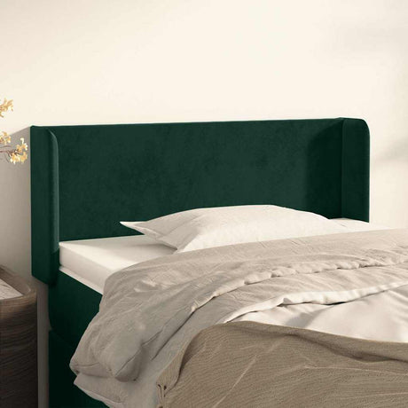 Vidaxl hoofdbord met randen 93x16x78 88 cm fluweel donkergroen