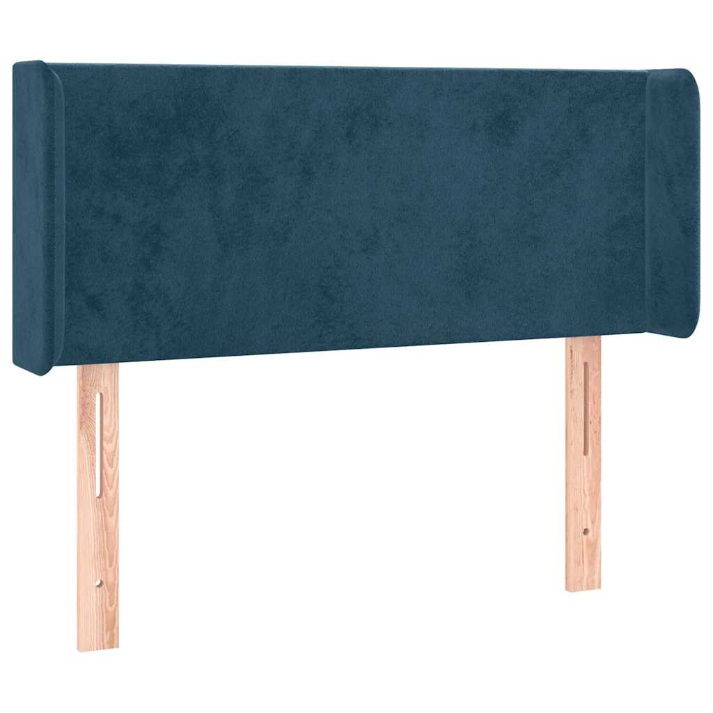 Vidaxl hoofdbord met randen 93x16x78 88 cm fluweel donkerblauw