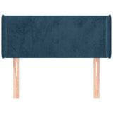 Vidaxl hoofdbord met randen 93x16x78 88 cm fluweel donkerblauw