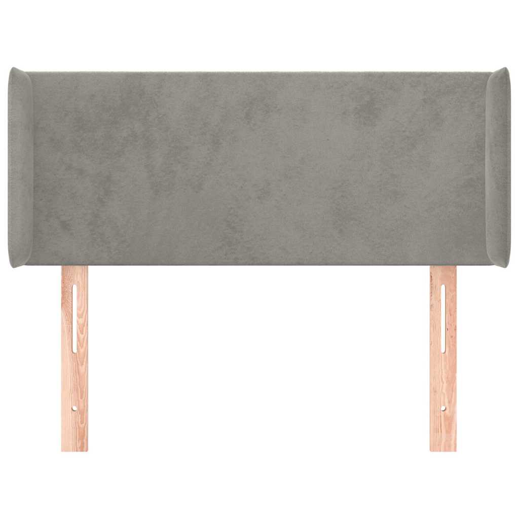 Vidaxl hoofdbord met randen 103x16x78 88 cm fluweel lichtgrijs
