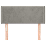 Vidaxl hoofdbord met randen 103x16x78 88 cm fluweel lichtgrijs