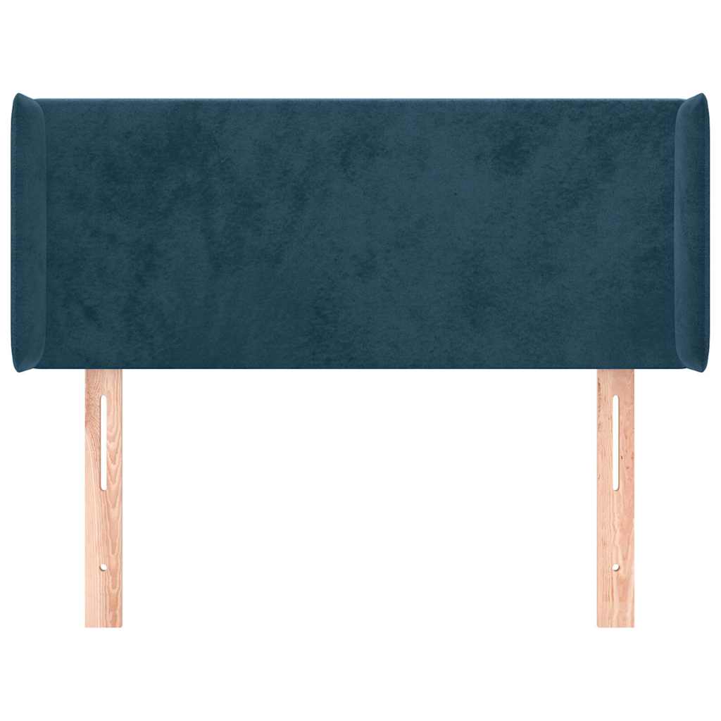 Vidaxl hoofdbord met randen 103x16x78 88 cm fluweel donkerblauw