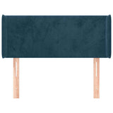 Vidaxl hoofdbord met randen 103x16x78 88 cm fluweel donkerblauw
