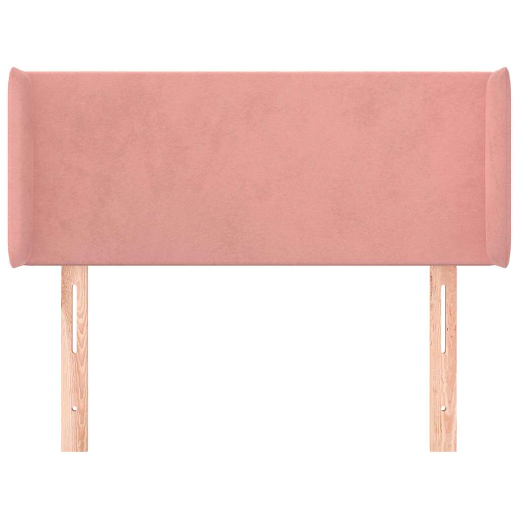 Vidaxl hoofdbord met randen 103x16x78 88 cm fluweel roze