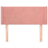 Vidaxl hoofdbord met randen 103x16x78 88 cm fluweel roze