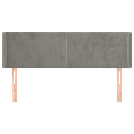 Vidaxl hoofdbord met randen 147x16x78 88 cm fluweel lichtgrijs
