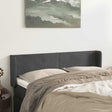 Vidaxl hoofdbord met randen 147x16x78 88 cm fluweel donkergrijs
