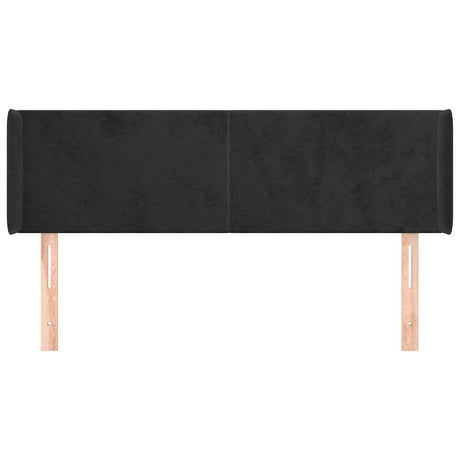 Vidaxl hoofdbord met randen 147x16x78 88 cm fluweel zwart