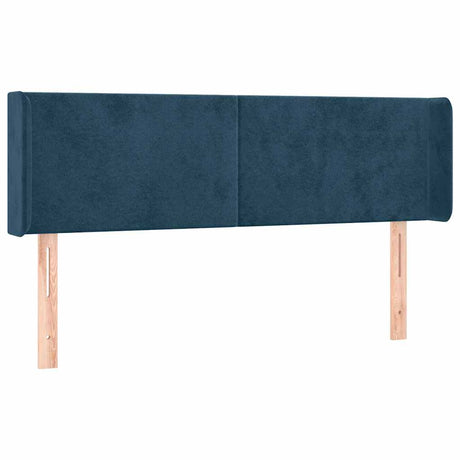 Vidaxl hoofdbord met randen 147x16x78 88 cm fluweel donkerblauw