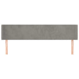 Vidaxl hoofdbord met randen 163x16x78 88 cm fluweel lichtgrijs